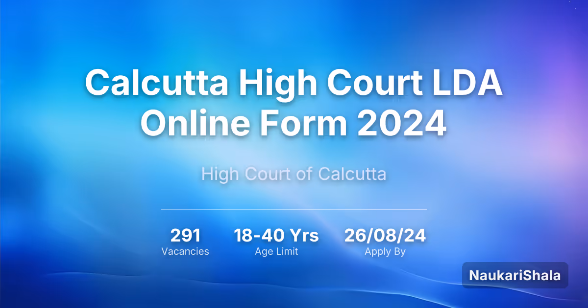 Calcutta High Court LDA Online Form 2024 – High Court of Calcutta$