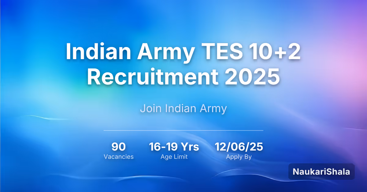 Indian Army TES 10+2 Recruitment 2025 – Indian Army$ (IA)